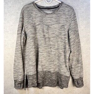 L.L. BEAN Gray Thumb Hole Lightweight Jersey Sweatshirt Women's Size Large EUC